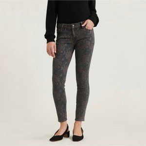 Lucky Brand Womens Lolita Skinny Ankle Jeans Gray Floral Print size 4 27